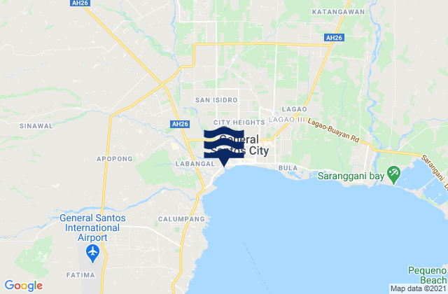 Mappa delle Getijden in Silway 7, Philippines