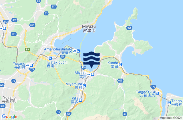 Mappa delle Getijden in Sima Saki, Japan