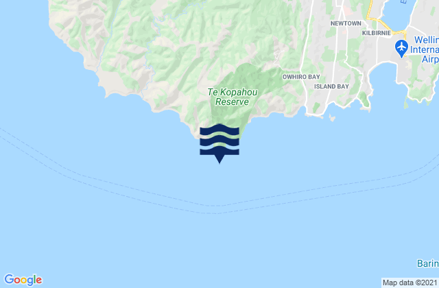 Mappa delle Getijden in Sinclair Head, New Zealand