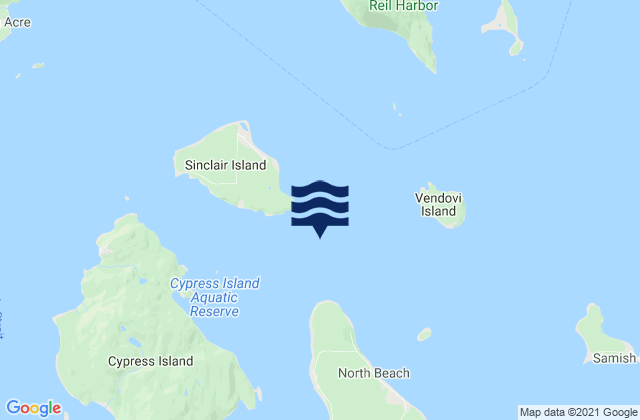 Mappa delle Getijden in Sinclair Island Light 0.6 mile SE of, United States