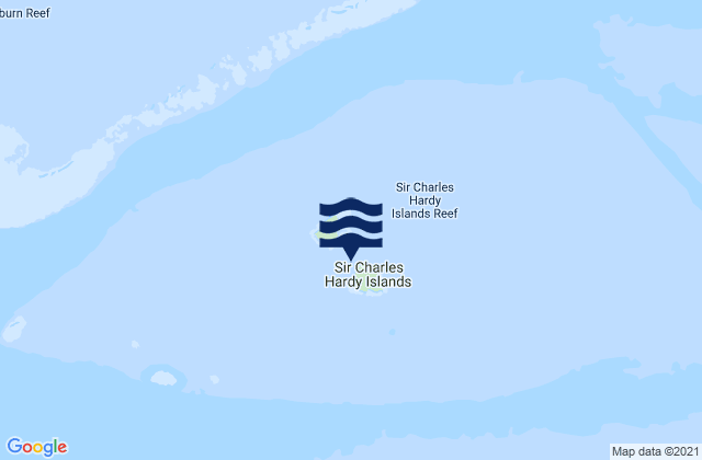 Mappa delle Getijden in Sir Charles Hardy Islands, Australia