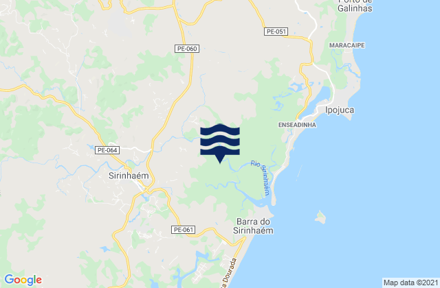 Mappa delle Getijden in Sirinhaém, Brazil