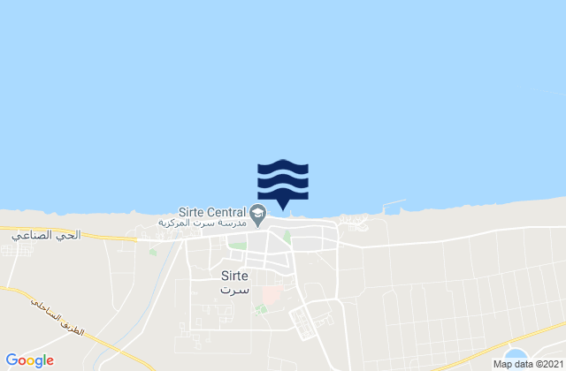 Mappa delle Getijden in Sirte, Libya