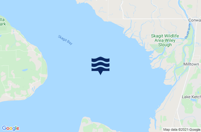 Mappa delle Getijden in Skagit Bay, United States