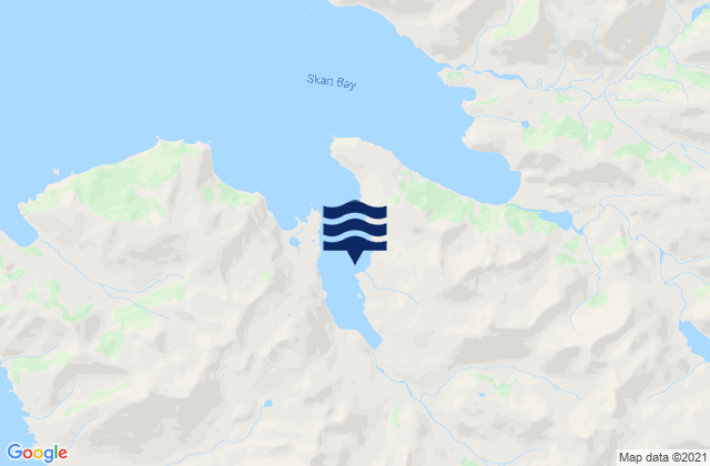 Mappa delle Getijden in Skan Bay, United States