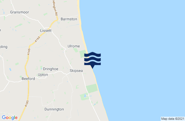Mappa delle Getijden in Skipsea Beach, United Kingdom