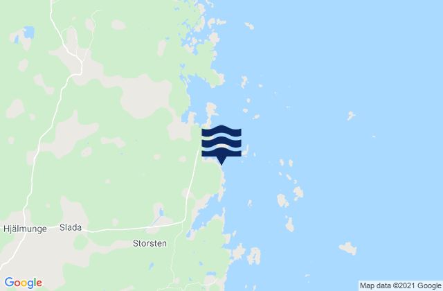 Mappa delle Getijden in Slada Hamn, Sweden