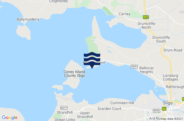 Mappa delle Getijden in Sligo Harbour (Oyster Island), Ireland