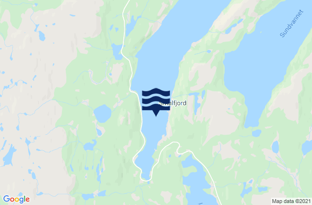 Mappa delle Getijden in Smalfjord, Norway