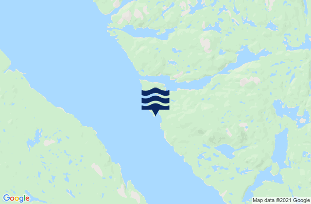Mappa delle Getijden in Smithers Island, Canada