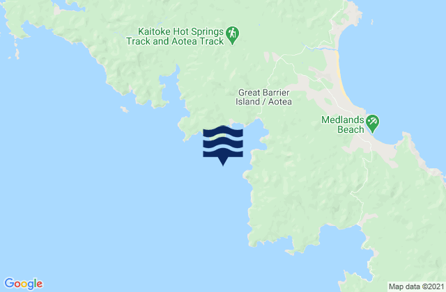 Mappa delle Getijden in Smiths Bay, New Zealand