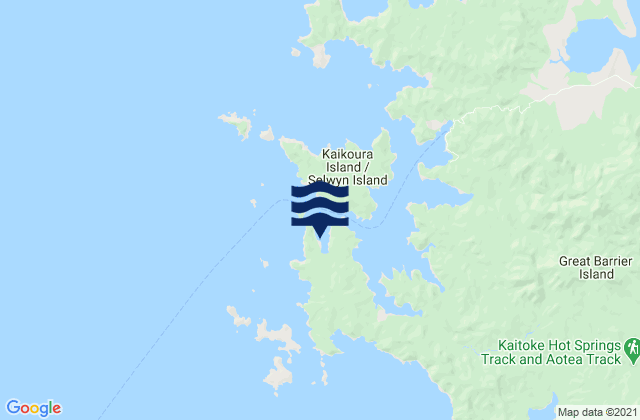 Mappa delle Getijden in Smokehouse Bay, New Zealand