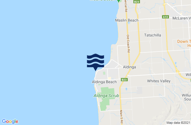 Mappa delle Getijden in Snapper Point, Australia