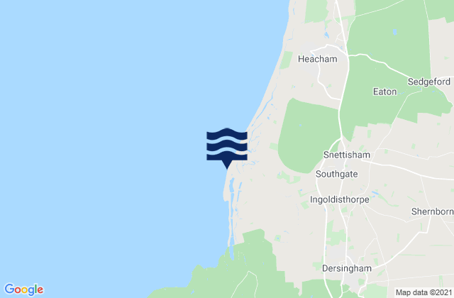 Mappa delle Getijden in Snettisham Beach, United Kingdom