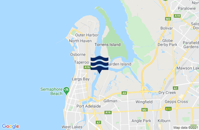 Mappa delle Getijden in Snowden Beach, Australia