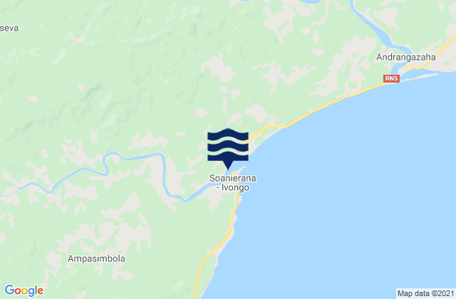 Mappa delle Getijden in Soanierana Ivongo, Madagascar