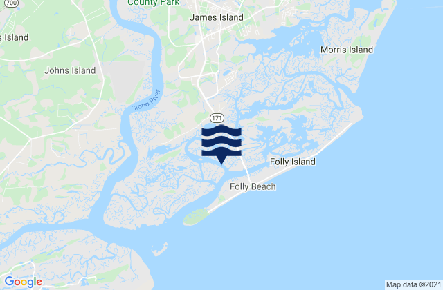 Mappa delle Getijden in Sol Legare Island, United States