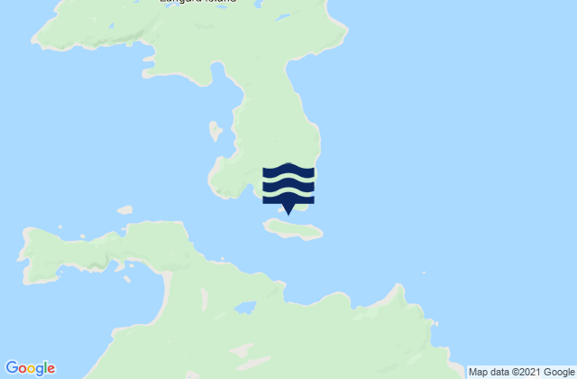 Mappa delle Getijden in Solide Passage, Canada