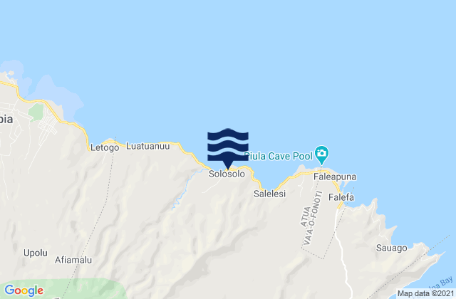Mappa delle Getijden in Solosolo, Samoa