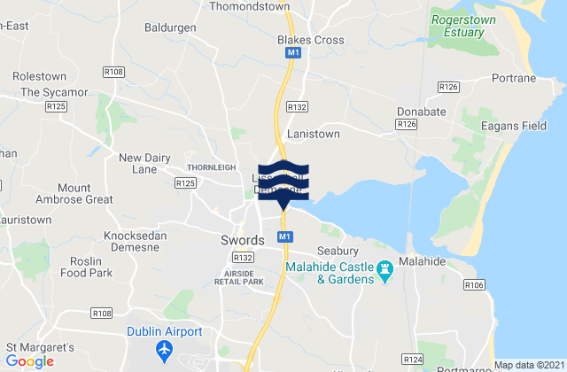 Mappa delle Getijden in Sord, Ireland