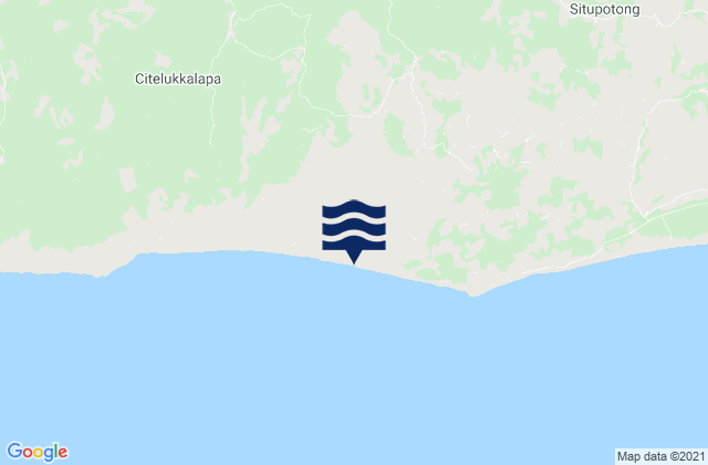 Mappa delle Getijden in Sorongan, Indonesia