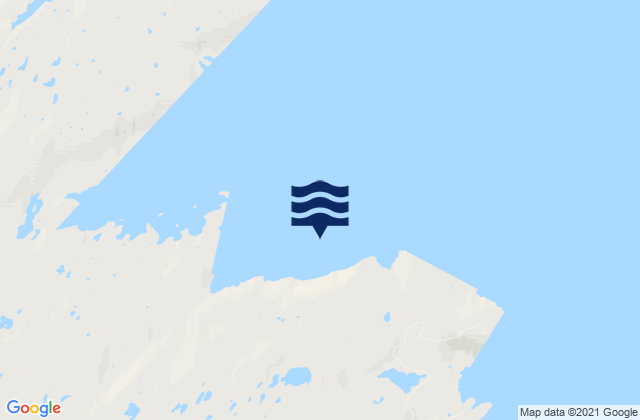 Mappa delle Getijden in Sorry Harbor, Resolution Island, Canada