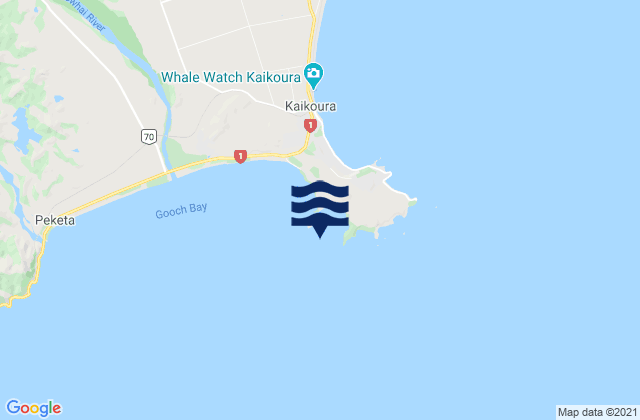 Mappa delle Getijden in South Bay, New Zealand