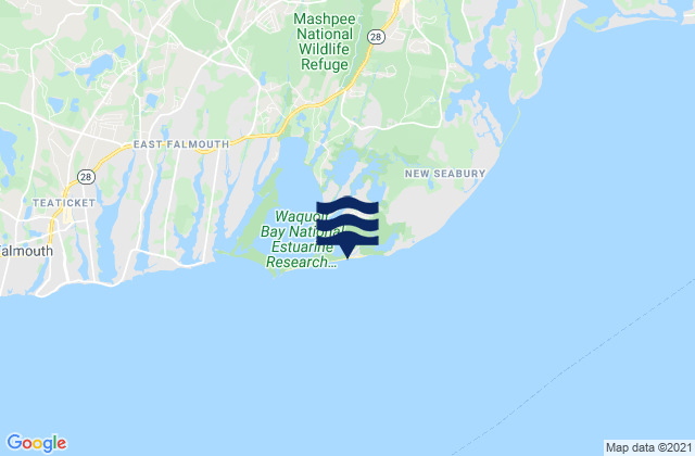 Mappa delle Getijden in South Cape Beach, United States