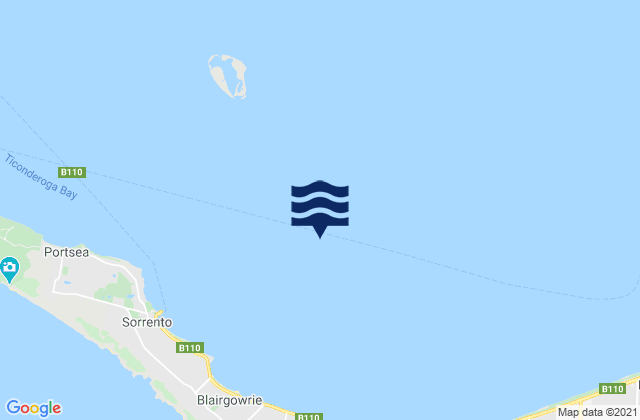 Mappa delle Getijden in South Channel, Australia