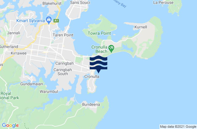 Mappa delle Getijden in South Cronulla Beach, Australia