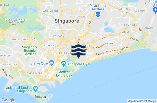 Mappa delle Getijden in South East Community Development Council, Singapore