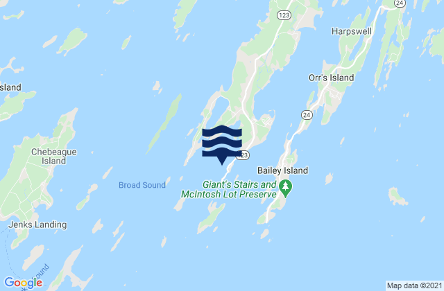 Mappa delle Getijden in South Harpswell (Potts Harbor), United States