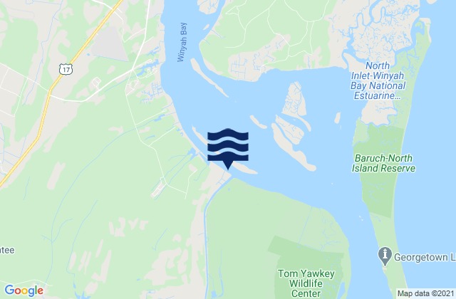 Mappa delle Getijden in South Island Ferry (Intracoastal Waterway), United States