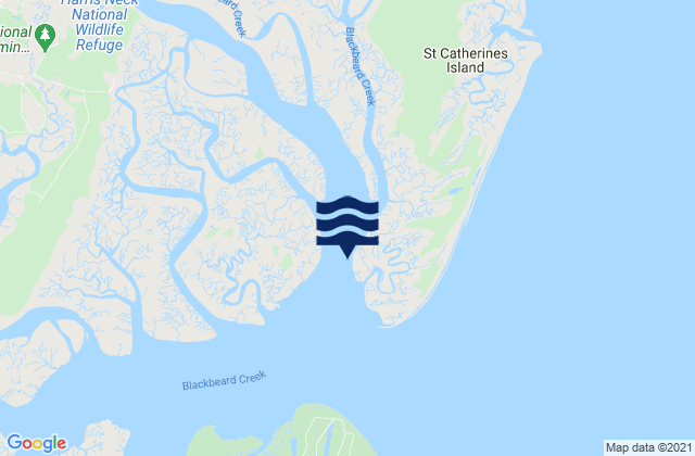 Mappa delle Getijden in South Newport River (daymark 135), United States