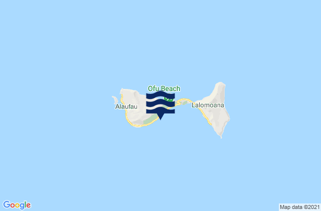 Mappa delle Getijden in South Ofu Beach, American Samoa