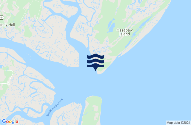 Mappa delle Getijden in South Ossabaw Island Bear River, United States