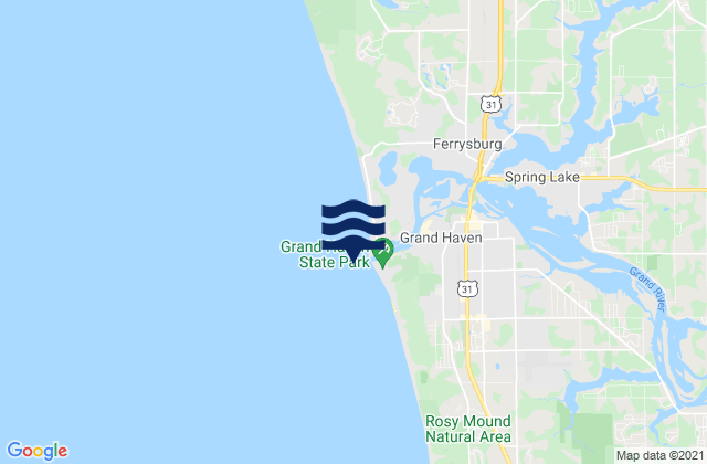 Mappa delle Getijden in South Pier - Grand Haven, United States