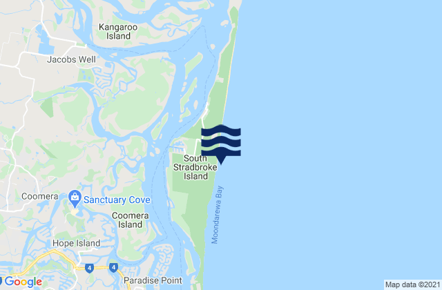 Mappa delle Getijden in South Stradbroke, Australia
