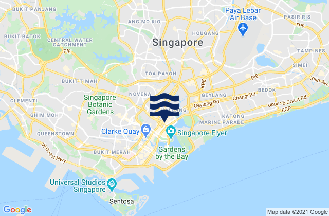 Mappa delle Getijden in South West Community Development Council, Singapore