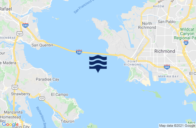 Mappa delle Getijden in Southampton Shoal Channel LB 6, United States