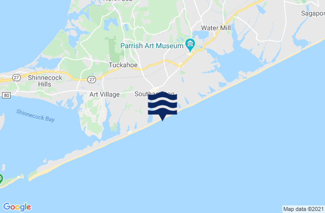 Mappa delle Getijden in Southampton, United States