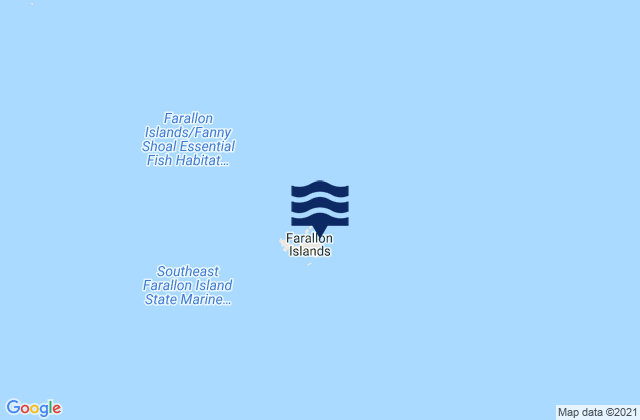 Mappa delle Getijden in Southeast Farallon Island, United States