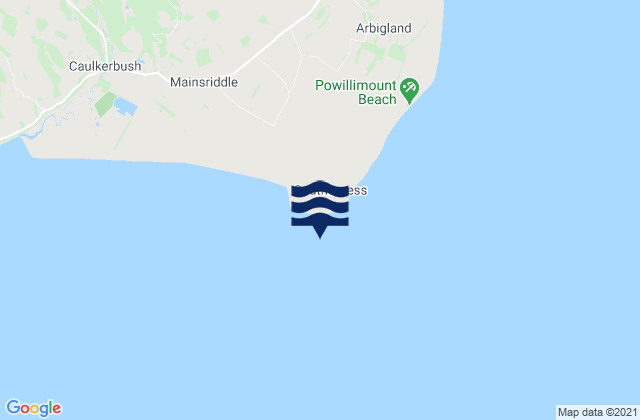 Mappa delle Getijden in Southerness Point, United Kingdom