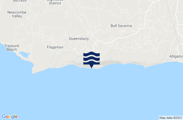 Mappa delle Getijden in Southfield, Jamaica