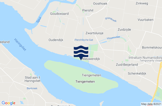 Mappa delle Getijden in Spijkenisse, Netherlands