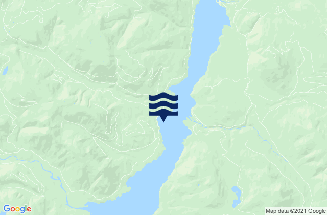 Mappa delle Getijden in Sproat Narrows, Canada