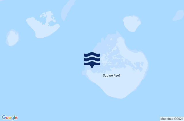 Mappa delle Getijden in Square Reef, Australia