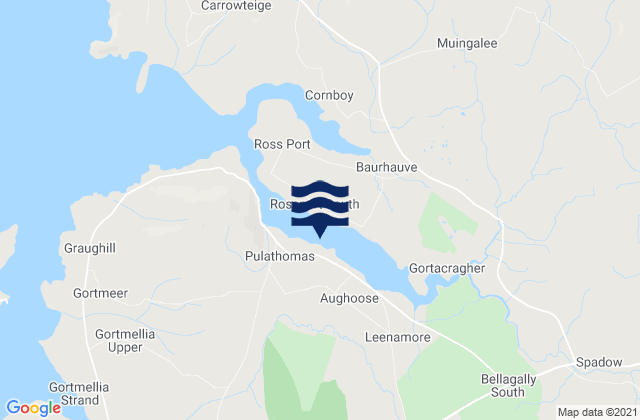 Mappa delle Getijden in Sruwaddacon Bay, Ireland