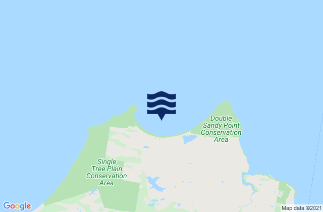 Mappa delle Getijden in St Albans Bay, Australia