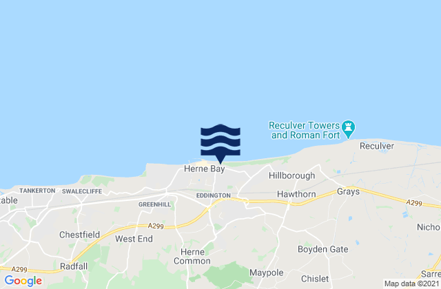 Mappa delle Getijden in St Brelade's Bay, United Kingdom